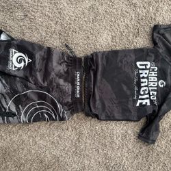 Gracie rash guard and shorts (no Gi)