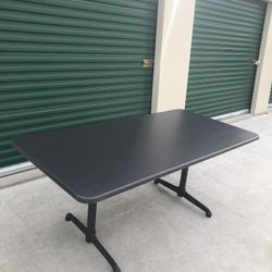 Solid Wood Training / Classroom / Conference Table - Charcoal Finish