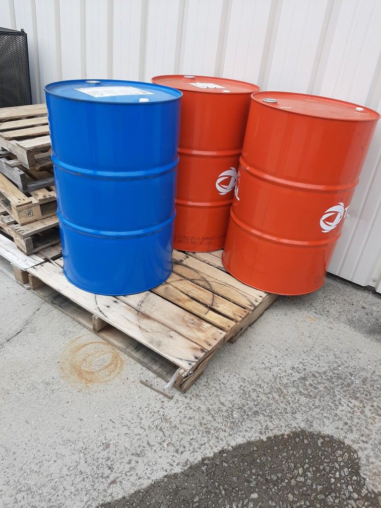 $18 Each, 55-Gallon Metal Drums/Barrels/Containers