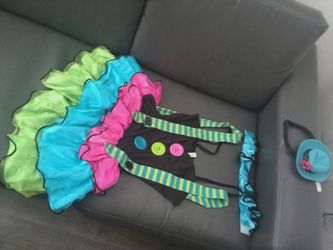 Sexy ladies clown costume small medium stretchy