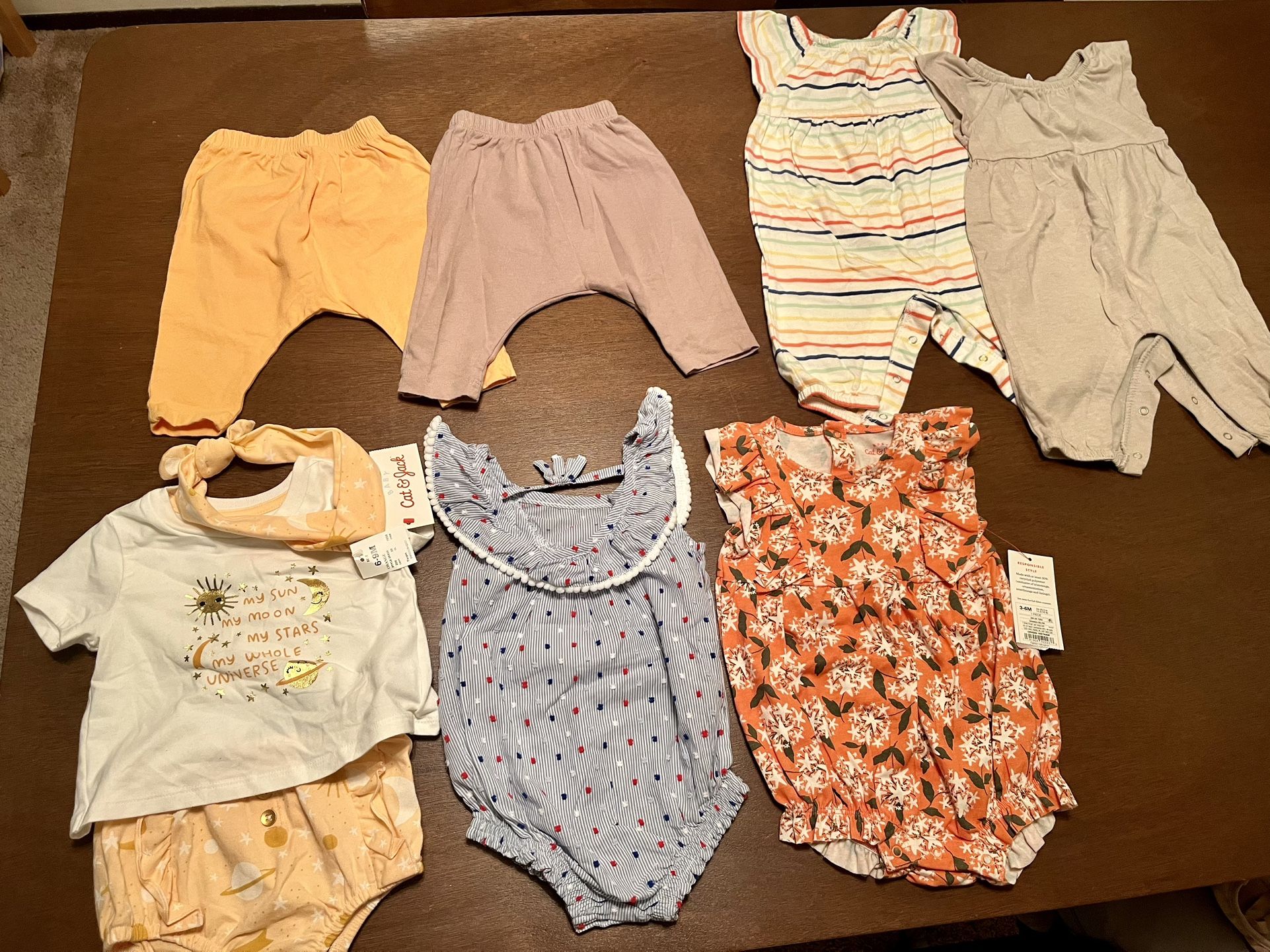 Infant Girls Summer Clothes (3-6 Months, Cat & Jack and Old Navy Brand
