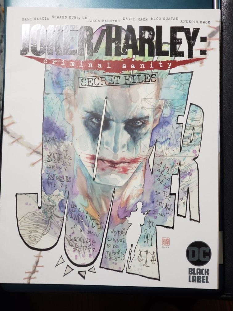 JOKER HARLEY Criminal Sanity Secret Files #1 (DC Comics Black Label) oversized F