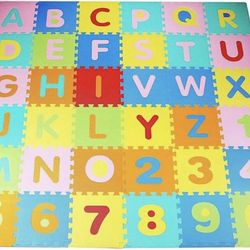 Kid's Puzzle Exercise Play Mat Foam Interlocking Tiles