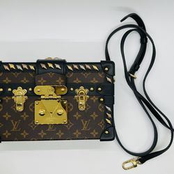 Authentic Louis Vuitton Preowned Monogram Studded Petite Malle