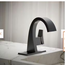 Katun Single Hole or 4 in Single-Handle Bathroom Faucet in Matte Black