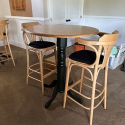 3 Bar Height Tables & 8 Bar Chairs