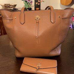 Kate Spade Brown Leather Purse And Wallet