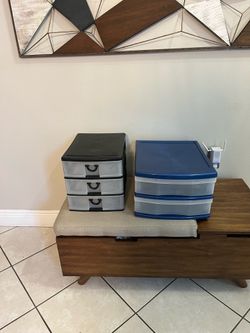 2 Plastic Drawers Organizer