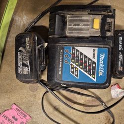 Makita Battery Charger W 2 Batteries 