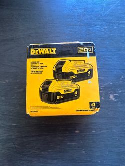 DEWALT 20V Max 4Ah Lithium Ion Battery 2-Pack