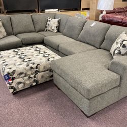 New 3 Piece Grey Sectional 