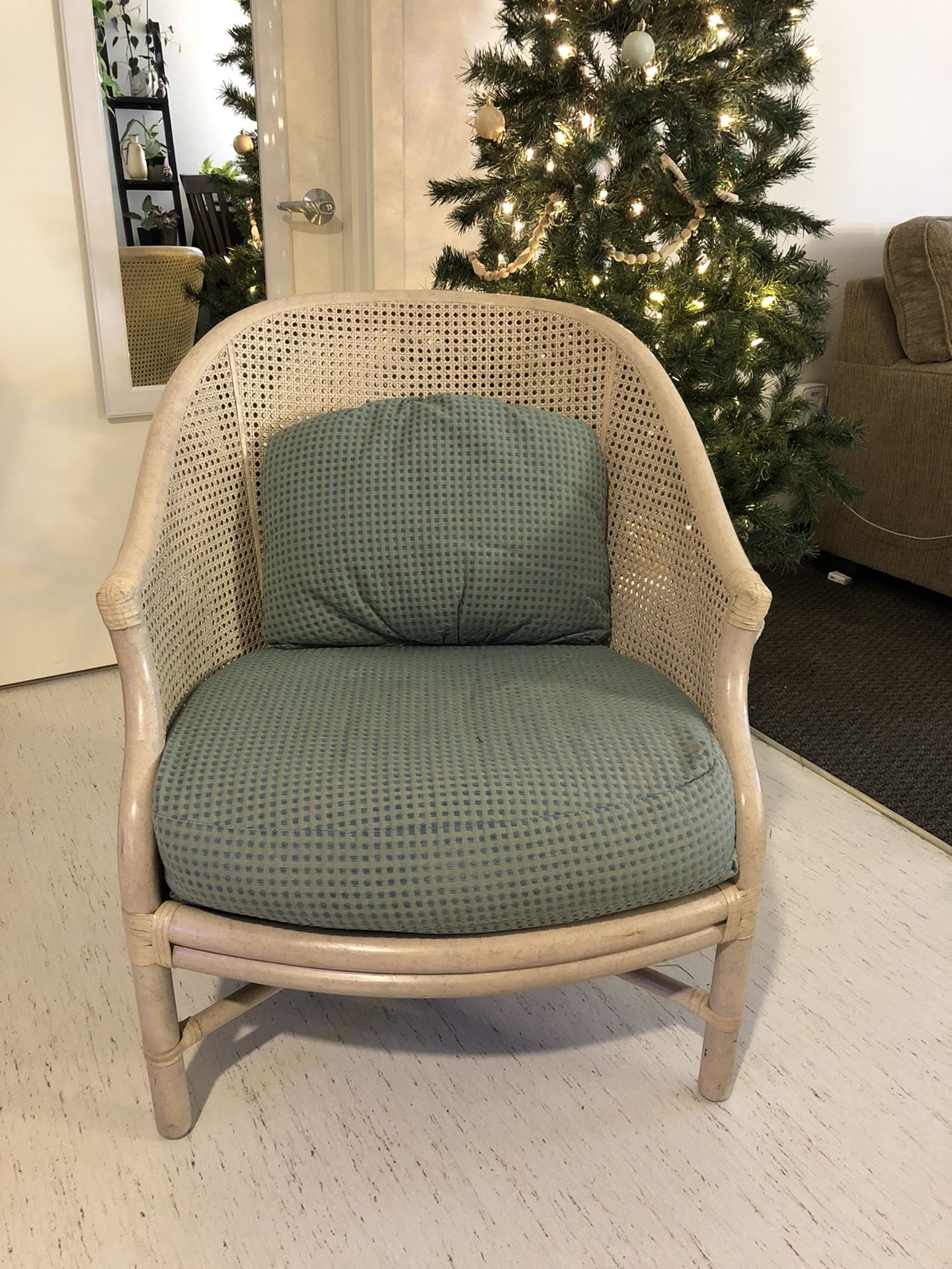 Cane Barrel Chair