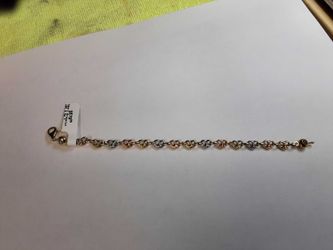 Bracelet - Tricolor Gold 10k (.417) 5.5 grams 6 inch