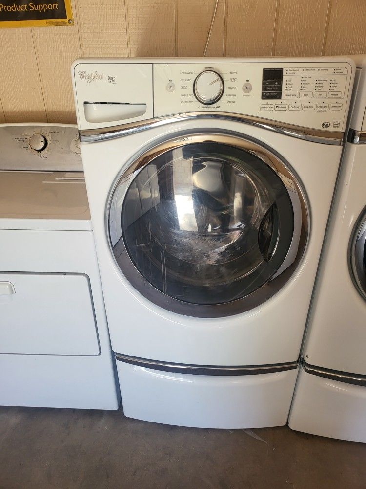 Washer And Dryer Electric Whirlpool Duet Super Capacity Plus Whit
