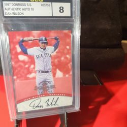 Dan Wilson Card 1997 Donruss Signature Series Autographs #112 UCG 10 AUTO 8 OVERALL 