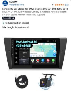 Eonon e90 Car Stereo for BMW 3 Series E90 E91 E92 2005-2013E90X7A 9"4+64GB Wireless CarPlay &android