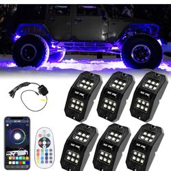 Set of 6pcs rock lights led RGB colors for off road vehicles