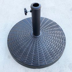 (New) $45 Heavy Outdoor Patio Garden Umbrella Base, Weight 55lbs, Wide 20”
