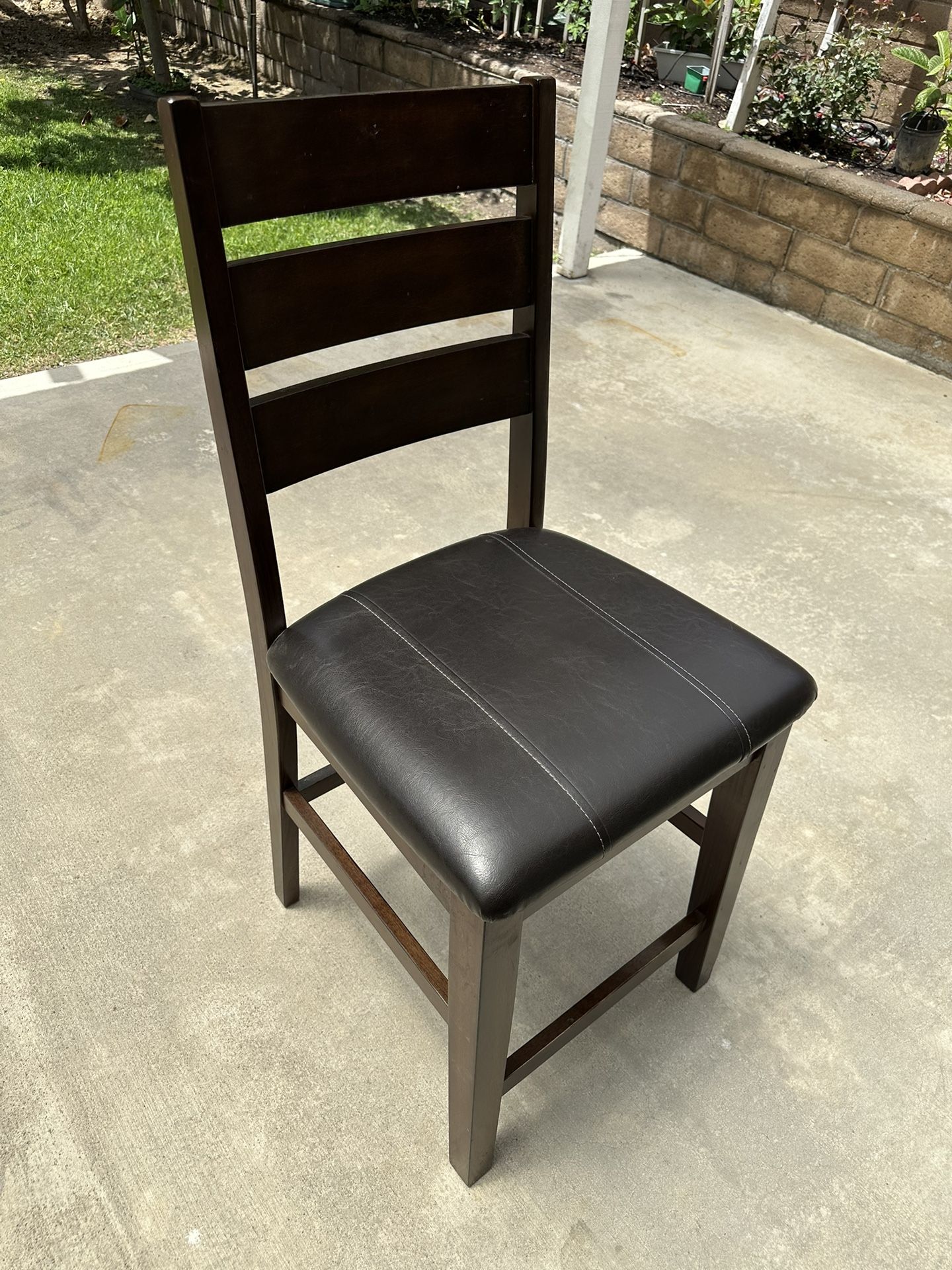 leather wooden bar stool chairs with foot rests