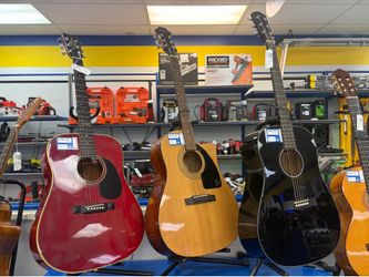 3 Acoustic Guitars – Alvarez 5042 Wine Red, Epiphone AJ-100CE, Fender CD-60S Black