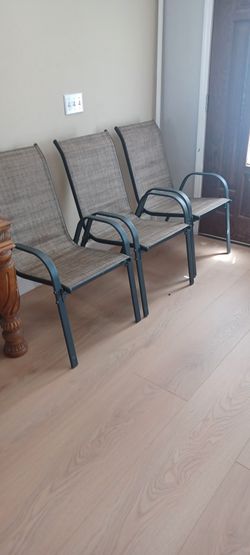 Patio Chairs Set of 3 (MISSING 4TH CHAIR)