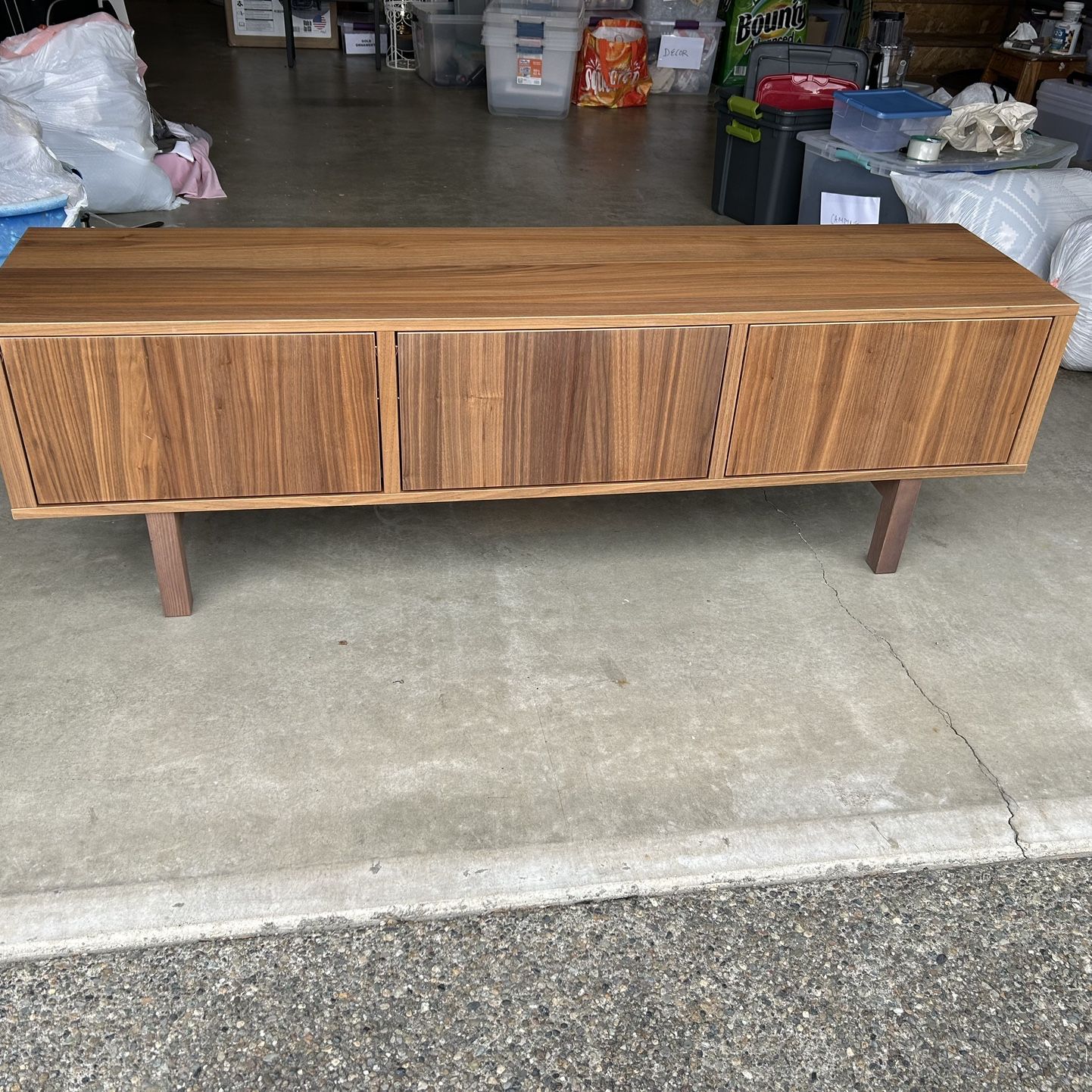 IKEA - STOCKHOLM TV unit, walnut veneer, 63x15 3/4x19 5/8 