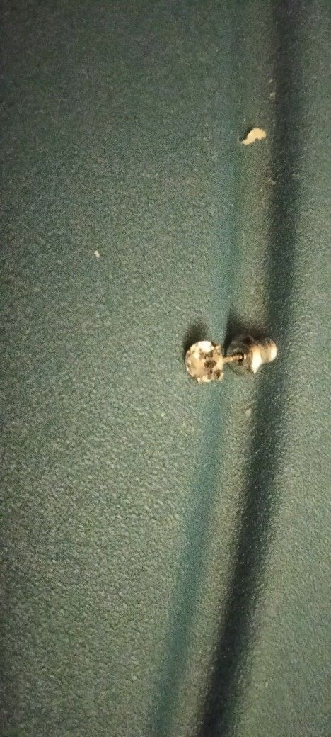 Small Real Diamond Earring One Fell Out Of The Setting Have The Setting And The Backing