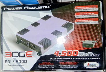 Power Acoustik edge 4500 watts Monobloc Class D Amplifier Brand New In The Box