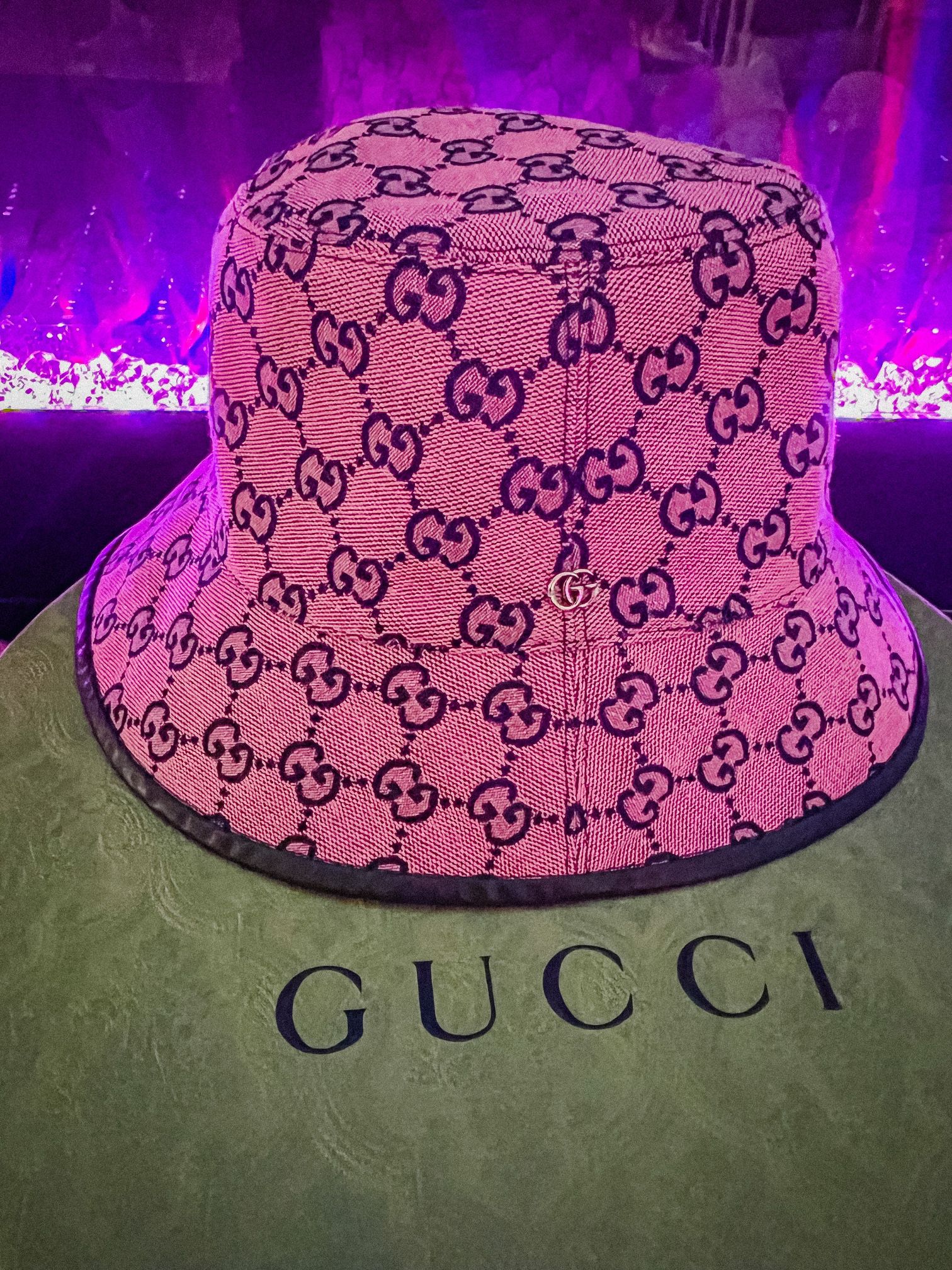 Gucci Marmont Pink Bucket Hat Size Large