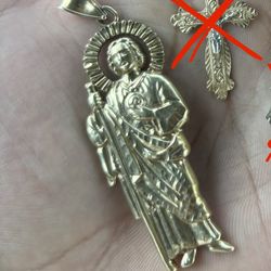 10k Gold San Judas Pendant 