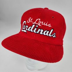 St. Louis Cardinals Vintage Twins Enterprise Script Corduroy Snapback Cap Hat