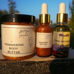 Shimmering Body Oil And Body Butter Set Copper 