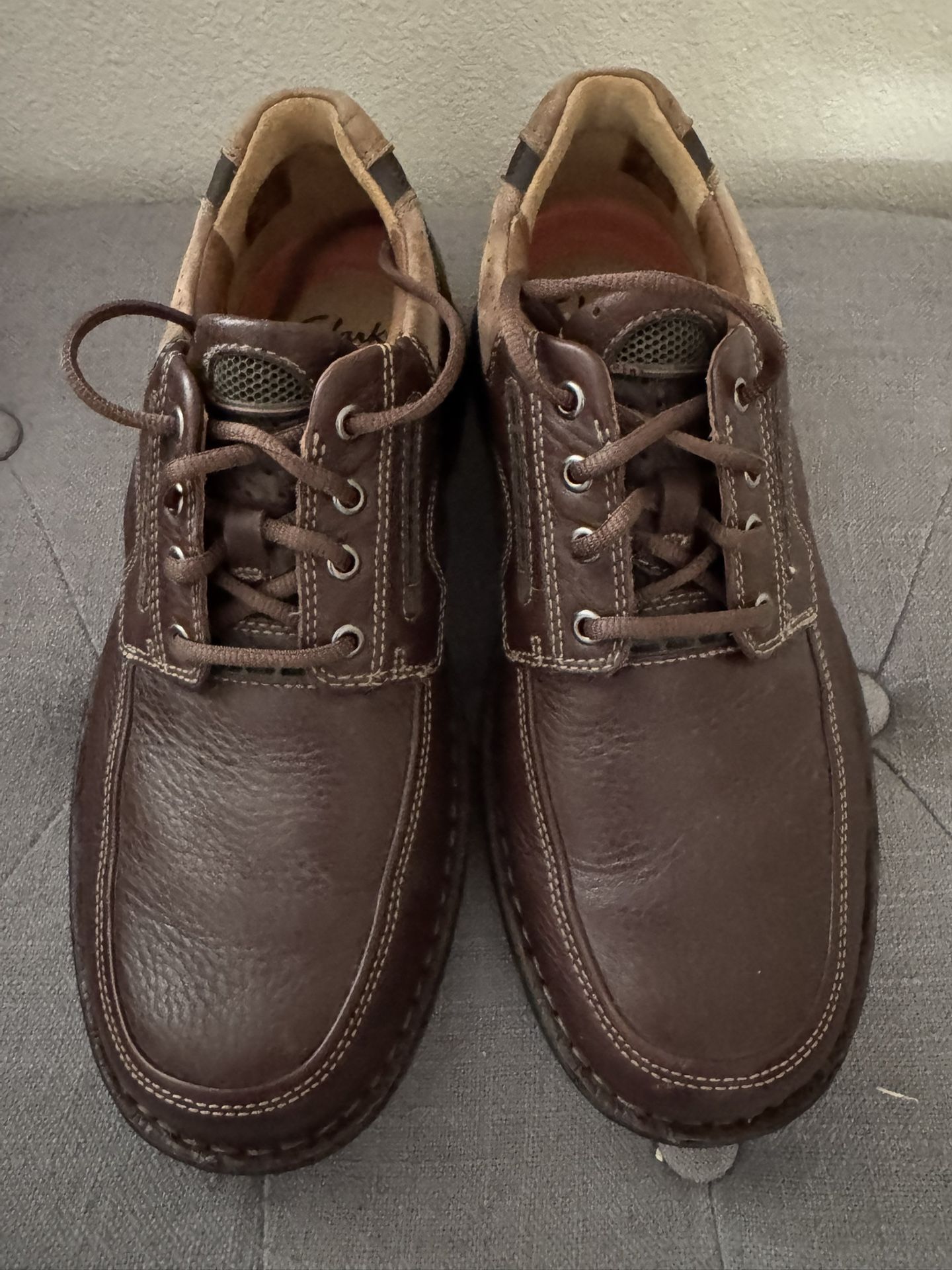 Brown Clark’s 1825; Unstructured Leather Oxford Casual Shoes