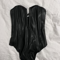 Victoria’s Secret Faux leather corset/ bodysuit