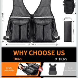 Prodigen Adjustable Weighted Vest, 0-10 lb/0-12 lb/0-18 lb Weight Vest for Women and Man with 8 Removable Sandbag and Pocket | Weighted Vest for Walki