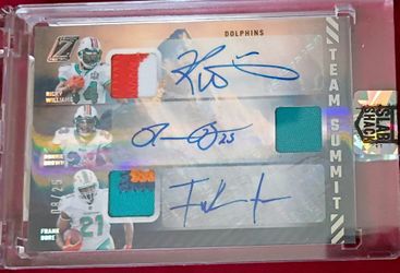 2023 Panini Team Summit Autographs Miami Dolphins Ricky Williams Ronnie Brown Frank Gore 