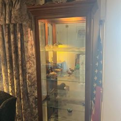 Display Cabinet, 5 Glass Shelves