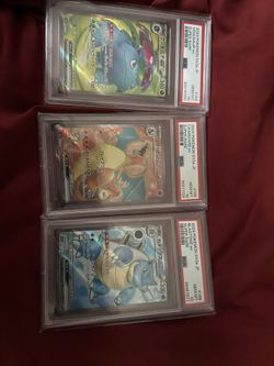 PSA 10 Charizard Venusaur Blastoise ex SR 184 185 186/165 Set Pokemon Card 151