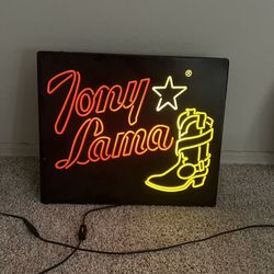 Tony Lama Vintage Bar Sign