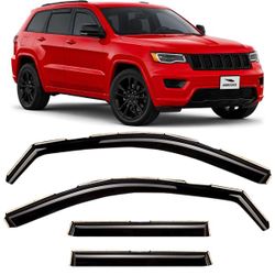 In-Channel Rain Guards for Jeep Grand Cherokee 2011-2021 Window Deflectors 4 Pieces Retail $59.00
