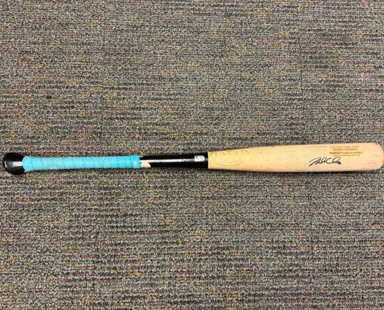 Autographed baseball bat
