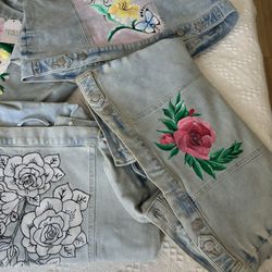 Painted Denim Jackets 10 Pieces
