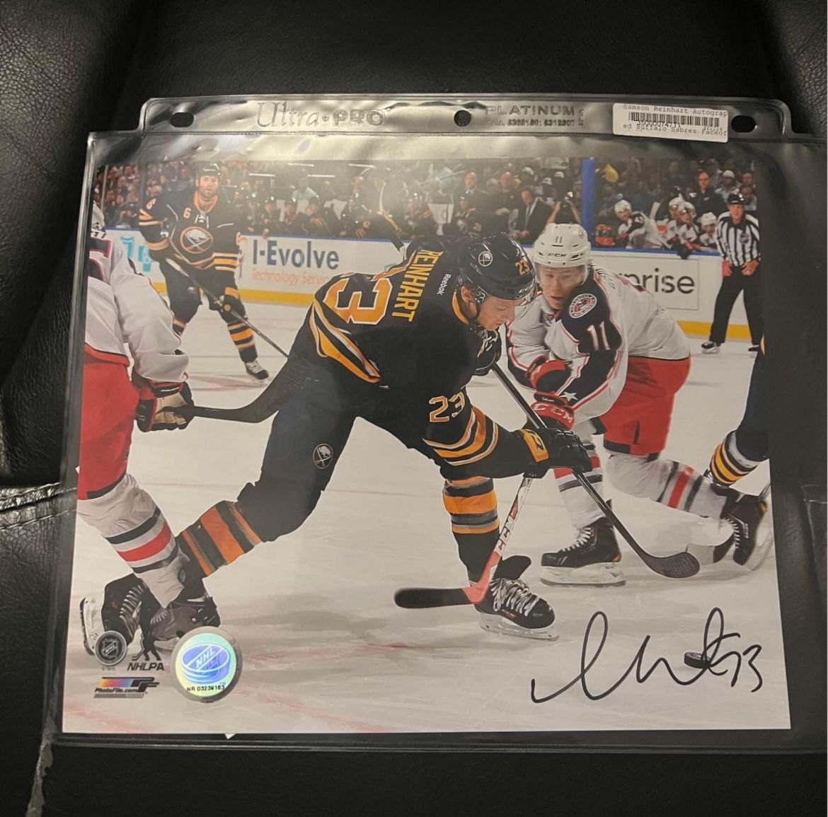 Sam Reinhart Autographed Buffalo Sabres 8x10 Photo