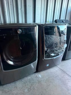 LG jumbo capacity smart front-load washer and dryer