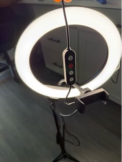 Lamp phone holder