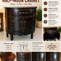 Half Moon Cabinet Vintage 