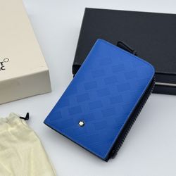 MONTBLANC EXTREME 3.0 BLUE LEATHER 3CC CARD HOLDER WALLET NEW 100% GENUINE $375