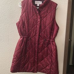 LIZ Claiborne  Long Vest Size L 