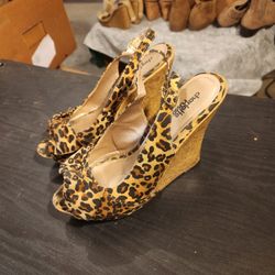 Leopard Print Wedges 