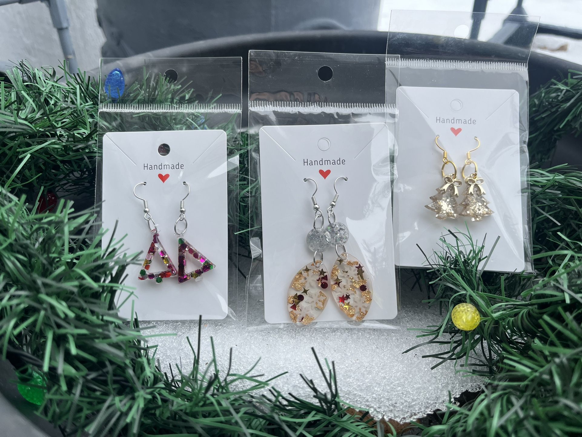 Resin Earrings For Christmas